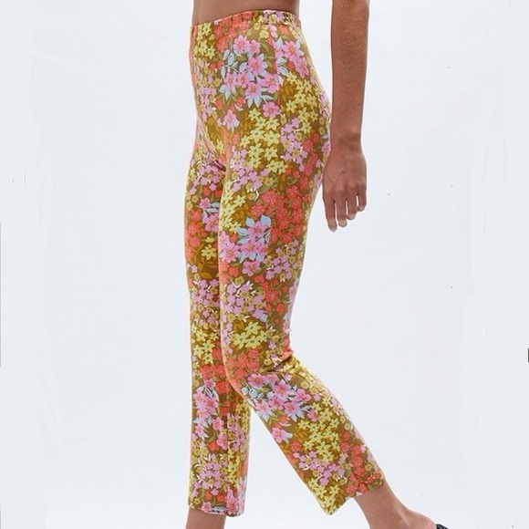NWT Billabong Medium Floral Going High Flare Pants - Picture 1 of 9